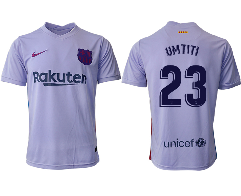Men 2021-2022 Club Barcelona away aaa version purple #23 Soccer Jersey